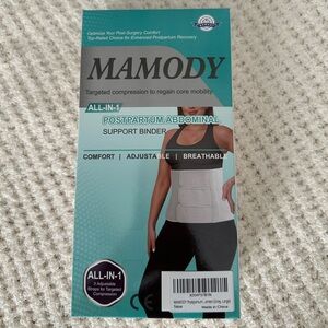 White Postpartum Abdominal Support Binder